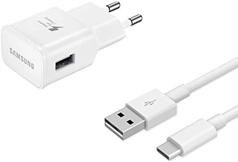 Samsung Caricatore Originale Compatibile EP-TA20EWE, Ricarica Rapida, USB Tipo C per Galaxy S8, S8 + Plus, Note 8, Colore Bianco, Sfuso