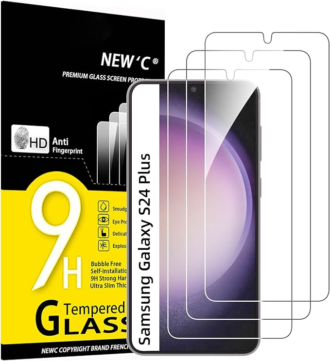 NEW'C 3 Pezzi, Vetro Temperato per Samsung Galaxy S24/ S24+/ S24 ULTRA