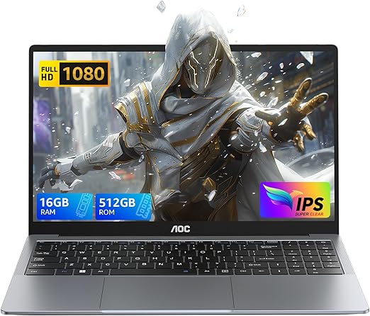 AOC PC Portatile 16GB DDR4 RAM 512GB SSD, N97